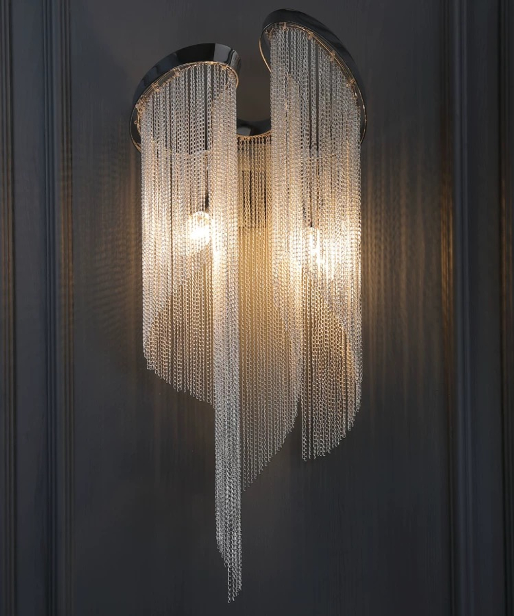 Wall design lamp Stream by Terzani (Silver)