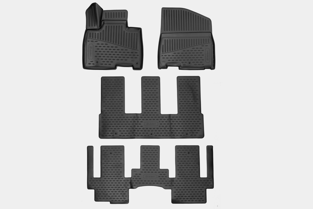 Коврики 3D в салон подходят для KIA Carnival IV 2020 - >, Prestige, кроссвэн, 4шт. (полиуретан)