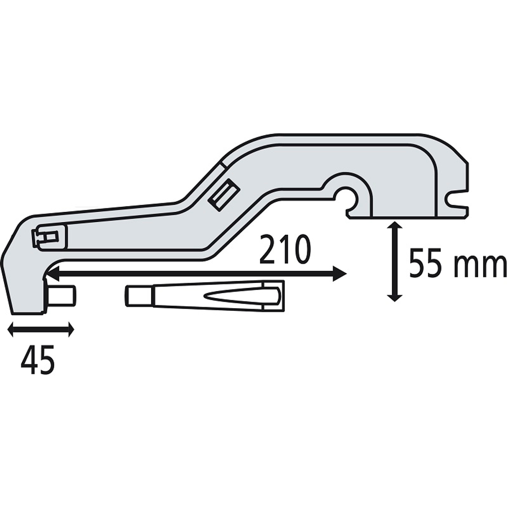 Плечо типа С (С2): C clamp для INVERTER 210х55мм, GYS (Франция)