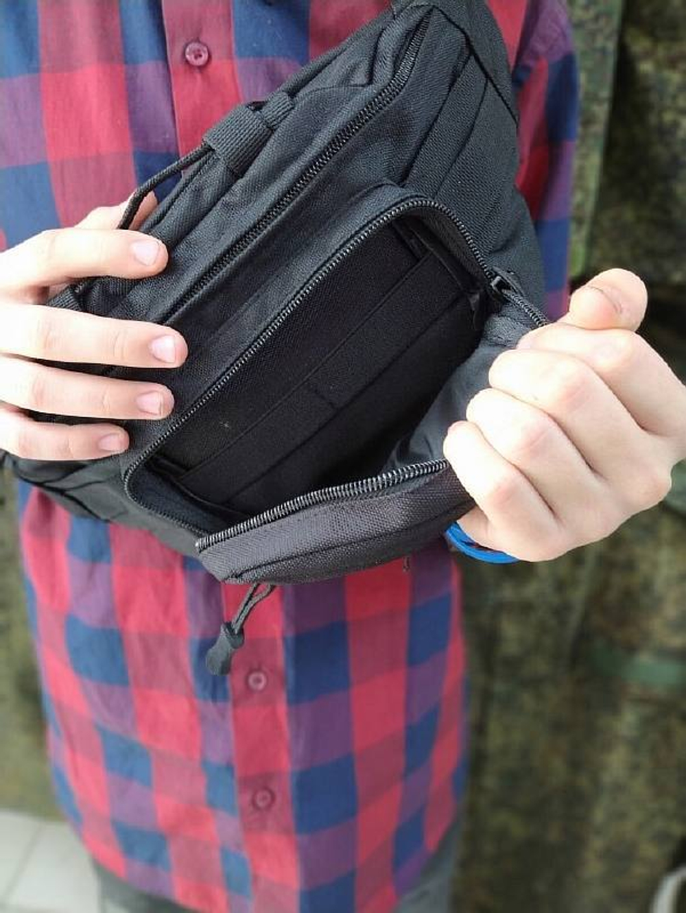 Сумка поясная Molle черная