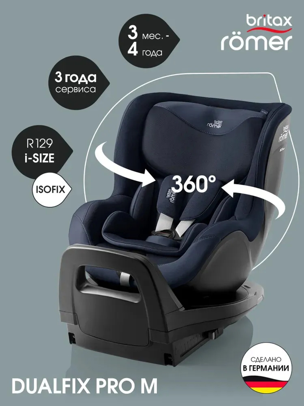 Автокресло 0+/1 Britax Roemer DUALFIX PRO M Style Night Blue 2000040892