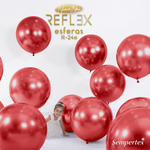 Шар 24" хром красный, (Зеркальные шары) / Reflex Red 915