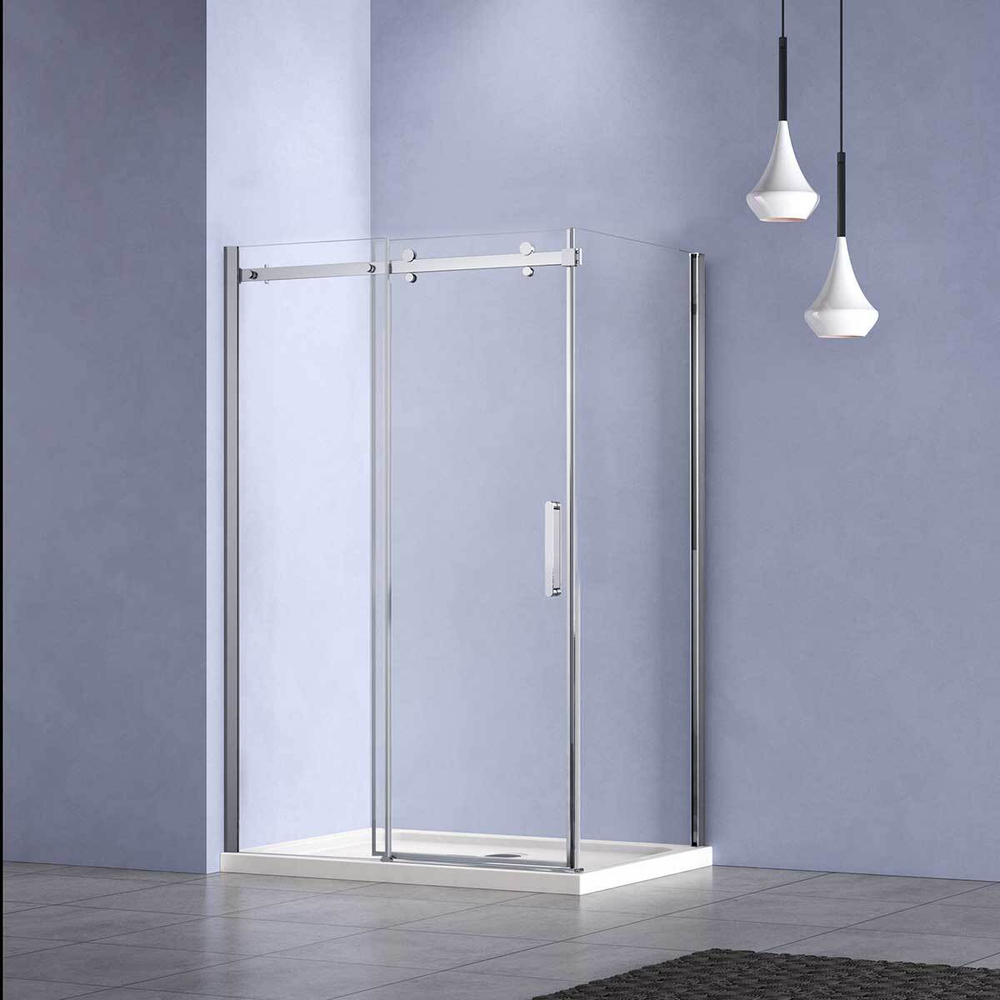 Душевой уголок Комо-Н (Como-N) VSR-4CN9012CL, 1200*900, хром, стекло прозрачное,