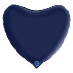 G Шар 36'' / 91 см сердце Сатин Темно синий Blue Navy (БГ-150)