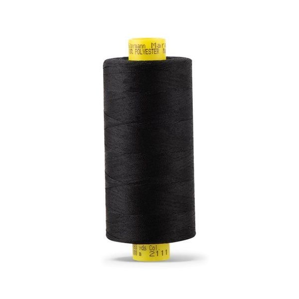Нитка Gutermann Mara 120 (1000 метров), 1 кат., универсальная | _2111 ультра черный (Arta 170)