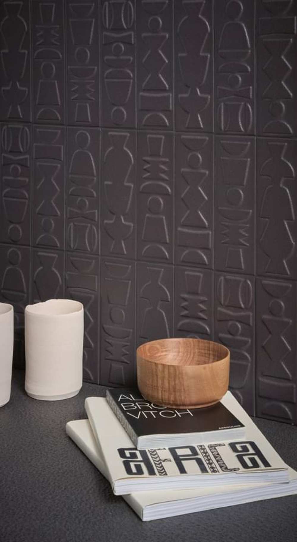 41zero42 Nok Mosaic Rug Ebony 30x30