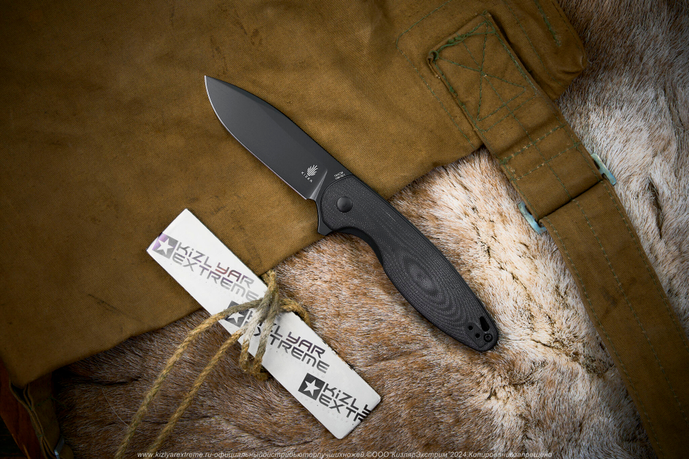 Складной нож Kizer Cozy сталь 154CM Черное Покрытие рукоять G10