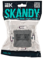SKANDY Розетка компьютерная двойная RJ45 кат.6 SK-K04Gr серый IEK