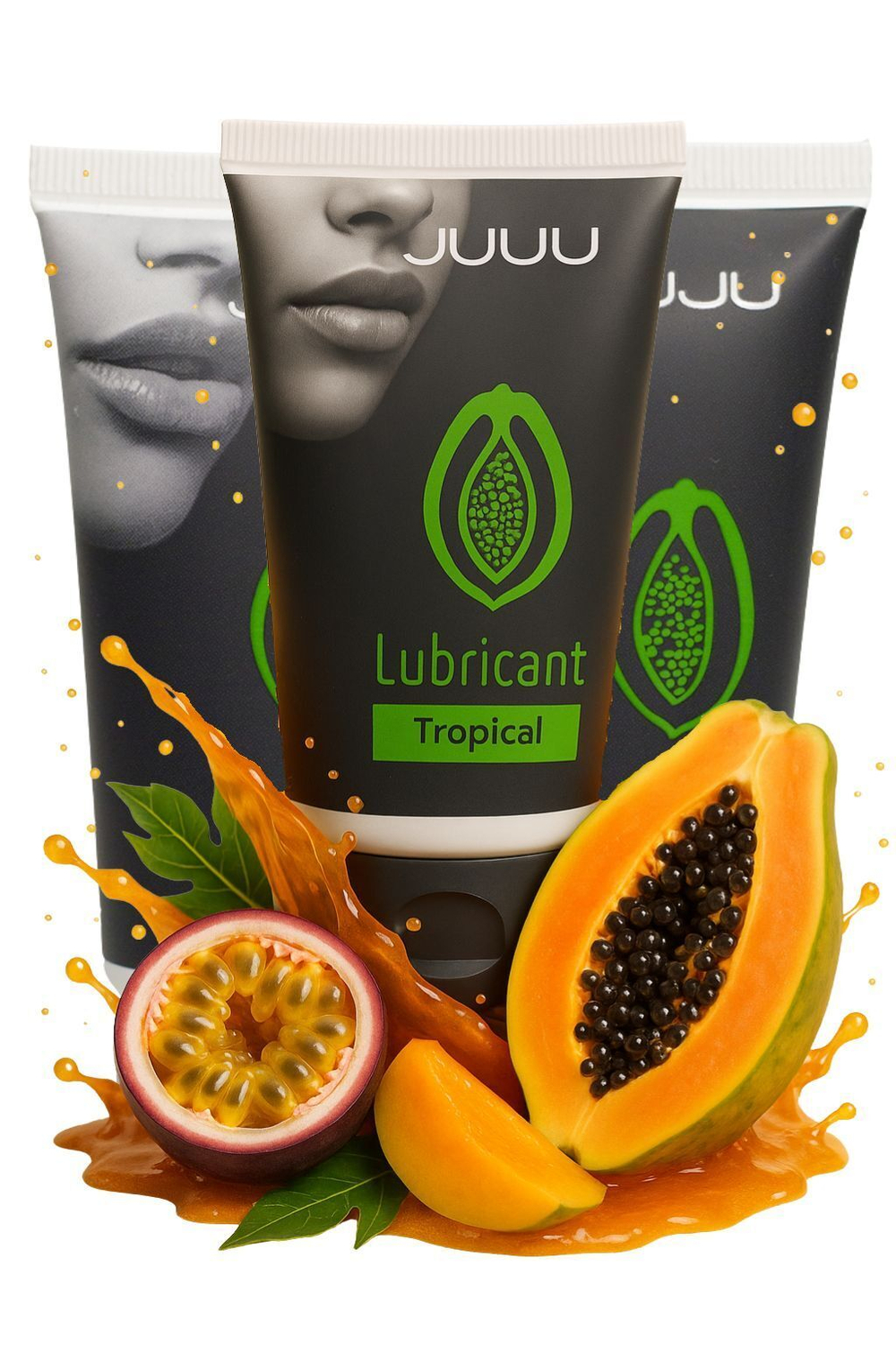 Сет съедобных лубрикантов JUJU Тропические фрукты, 3х50ml 639JU