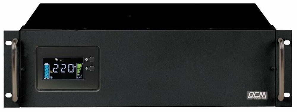 Интерактивный ИБП Powercom King Pro RM KIN-2200AP LCD черный 1700 Вт