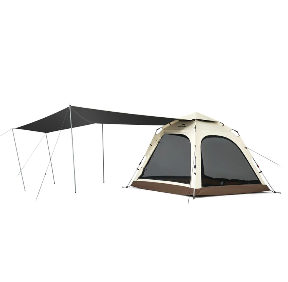 Палатка Naturehike Ango 3-местная, быстросборная, коричневая, артикул CNK2550WS010-OBRL4