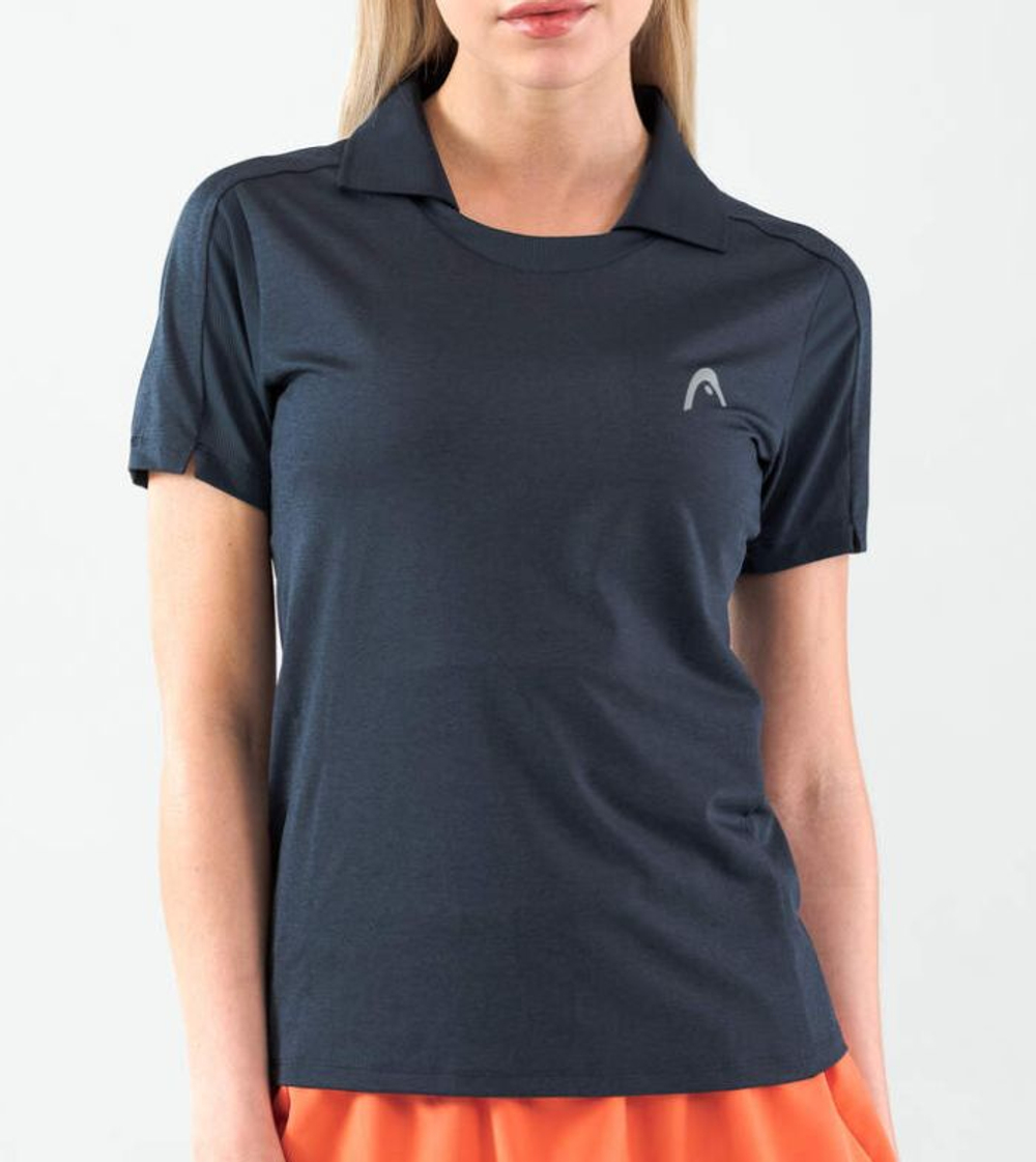 Женское поло Head Padel Tech — navy