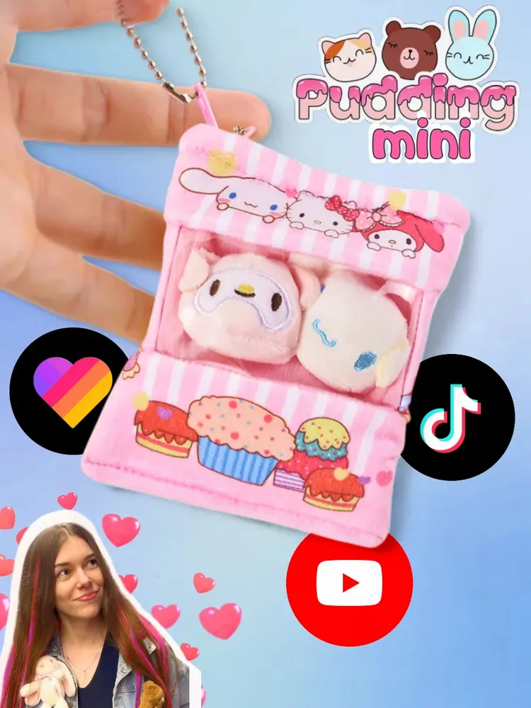 Брелок мягкая игрушка подушка Пудинг Pudding мини Брелок мягкая игрушка подушка Пудинг Pudding мини