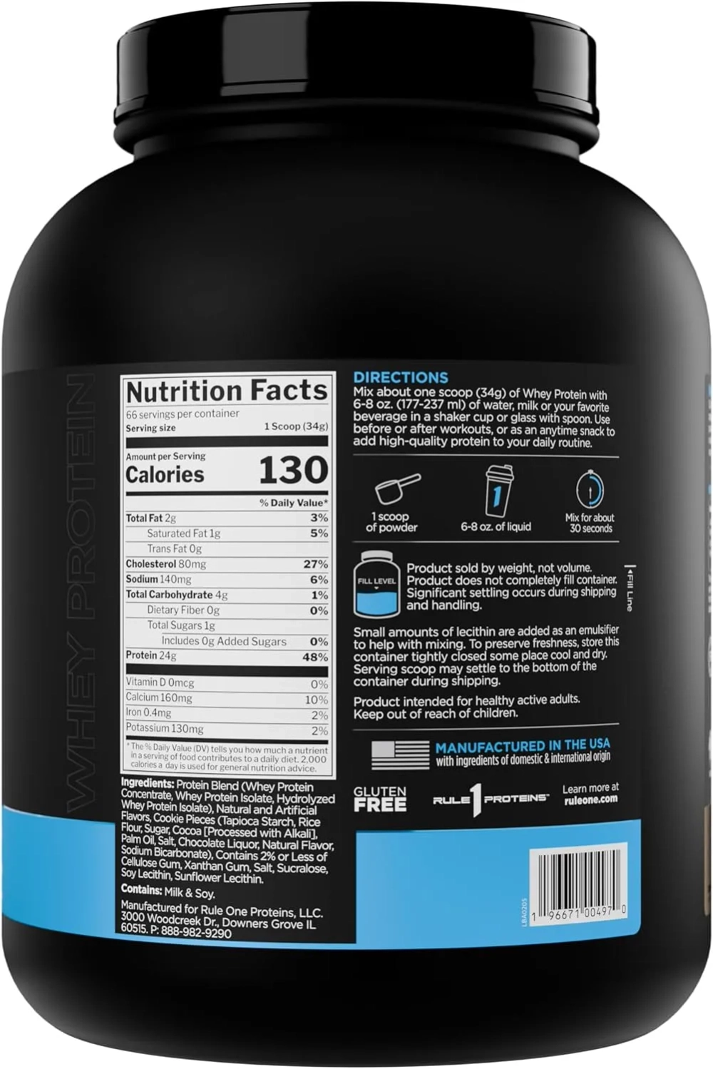 Протеин Rule1 Whey Blend 2240 г печенье-крем