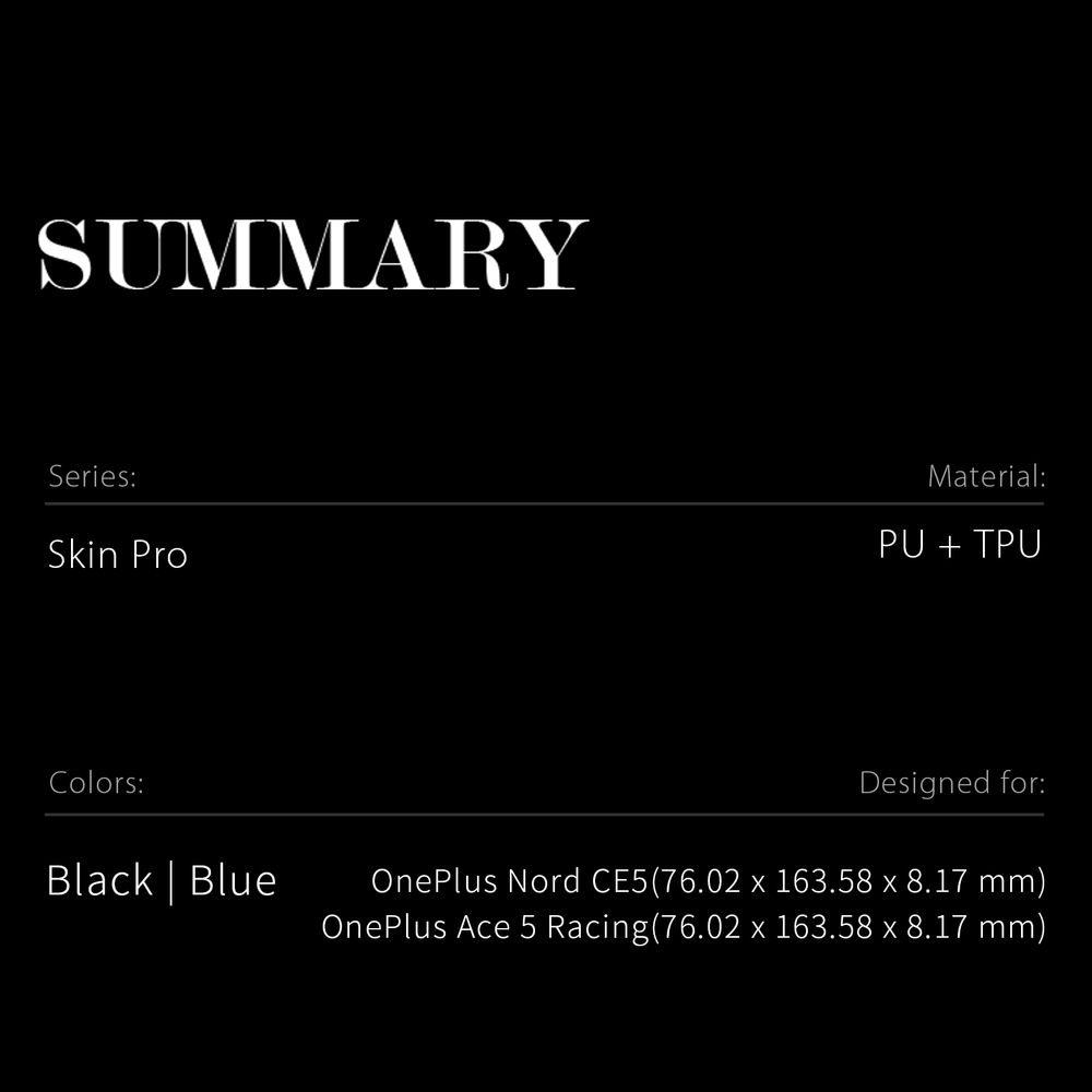 Чехол книжка из PU кожи черного цвета от Dux Ducis для OnePlus Nord CE5 и Ace 5 Racing, серия Skin Pro Series Case