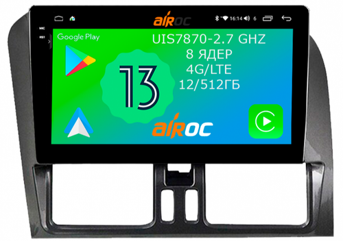 Магнитола для Volvo XC60 2014-2017 - Airoc 2K AU-3803 на Android 13, Быстрейшая, SIM-слот