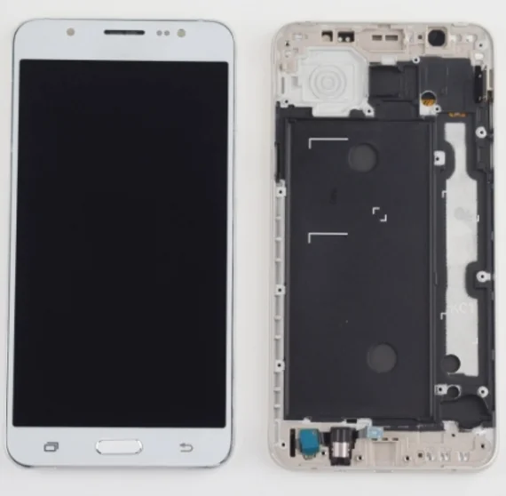 Дисплей для Samsung J7 Prime G610 в сборе с тачскрином на рамке (белый)