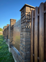 Блок заборный Античный камень, цвет БРОНЗА (Кислотный краситель)