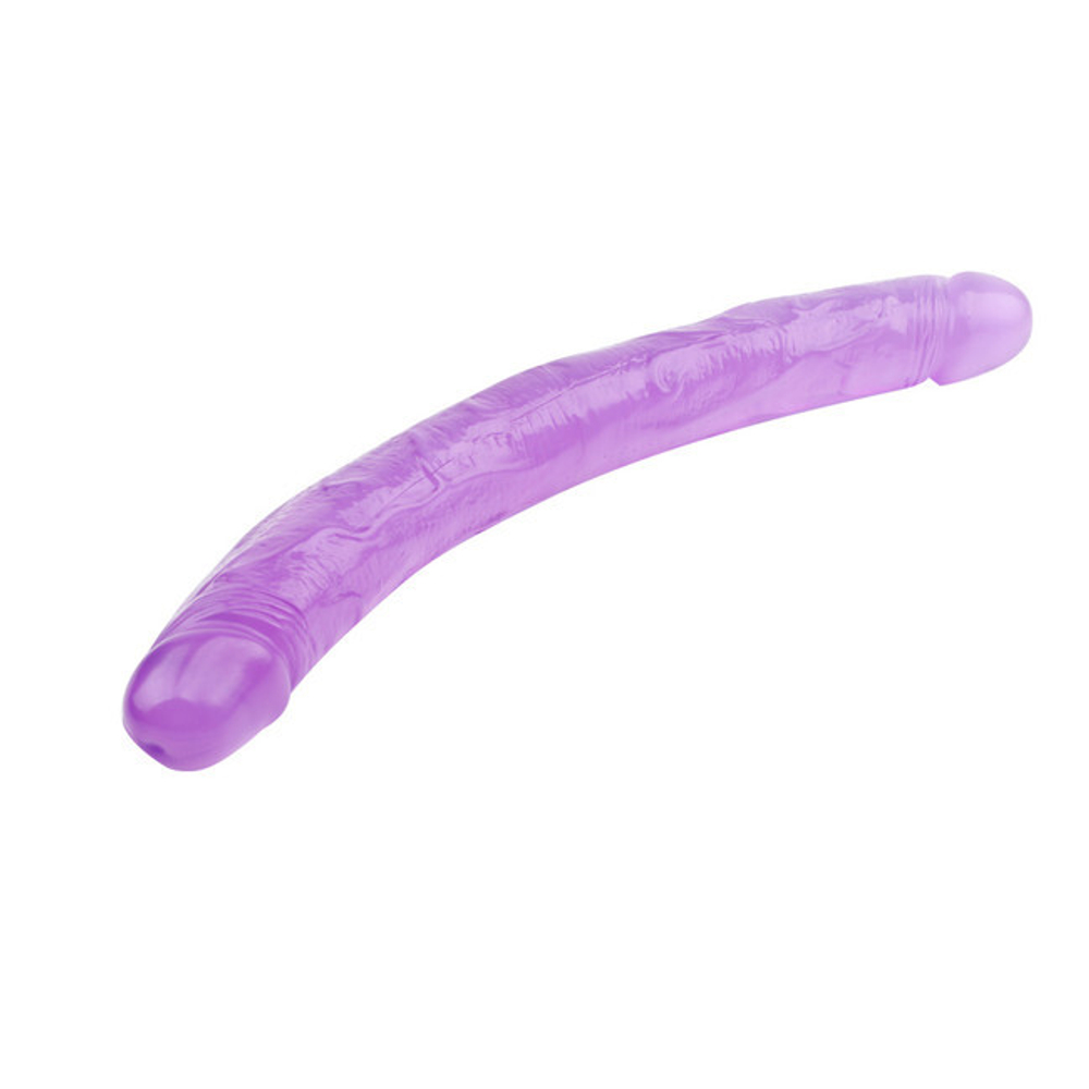 Фаллоимитатор двухконечный гелевый Hi Rubber 12,8" фиолетовый (Цвет: фиолетовый)