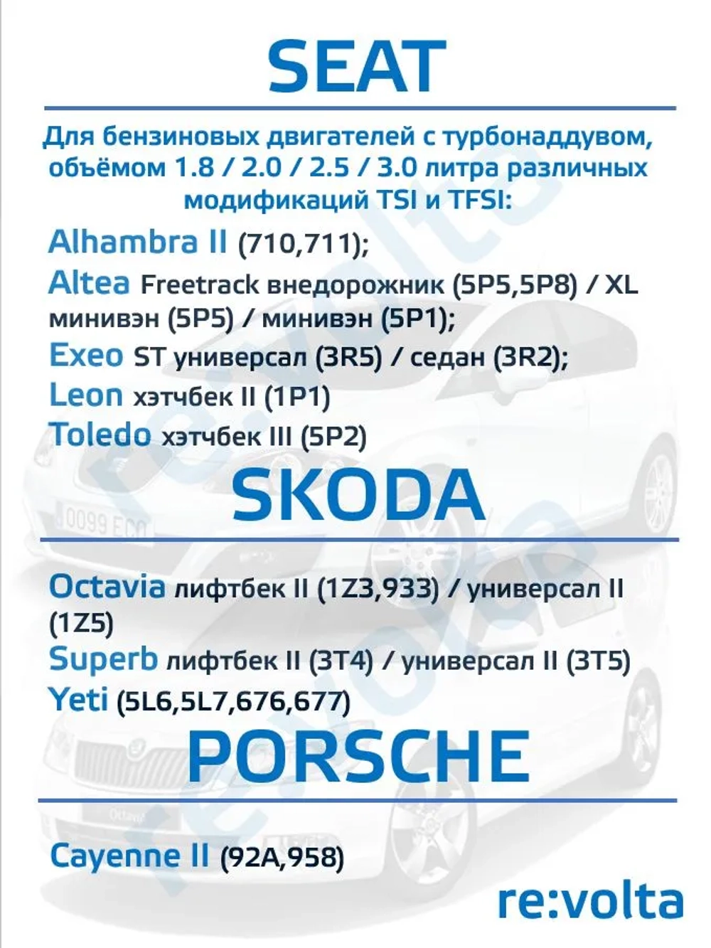 Ремонтный комплект катушки зажигания Audi, Volkswagen, Seat, Skoda / EA888 / RVLT-79