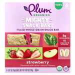Plum Organics, Mighty Snack Bars®, батончики, клубника, 6 батончиков, 19 г (0,67 унции) каждый