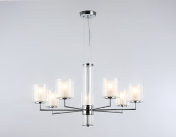 Подвесная люстра 7*E14 LH56003/7 СH/FR хром/белый матовый High Light Modern Ambrella