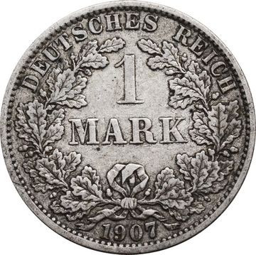 1 марка 1907 Германская Империя "A"