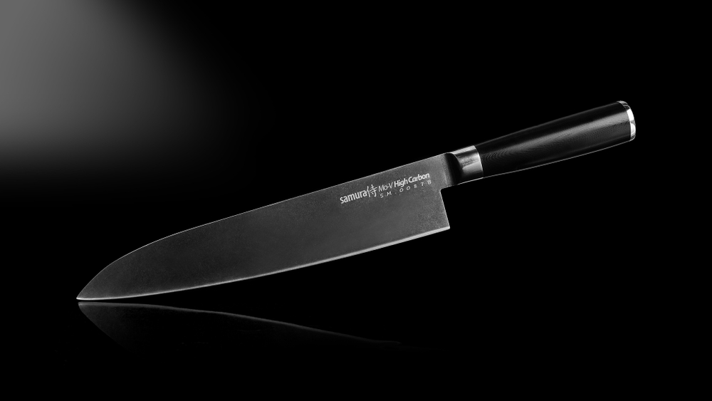 Нож Гранд-Шеф 24см Samura Mo-V Stonewash SM-0087B/K