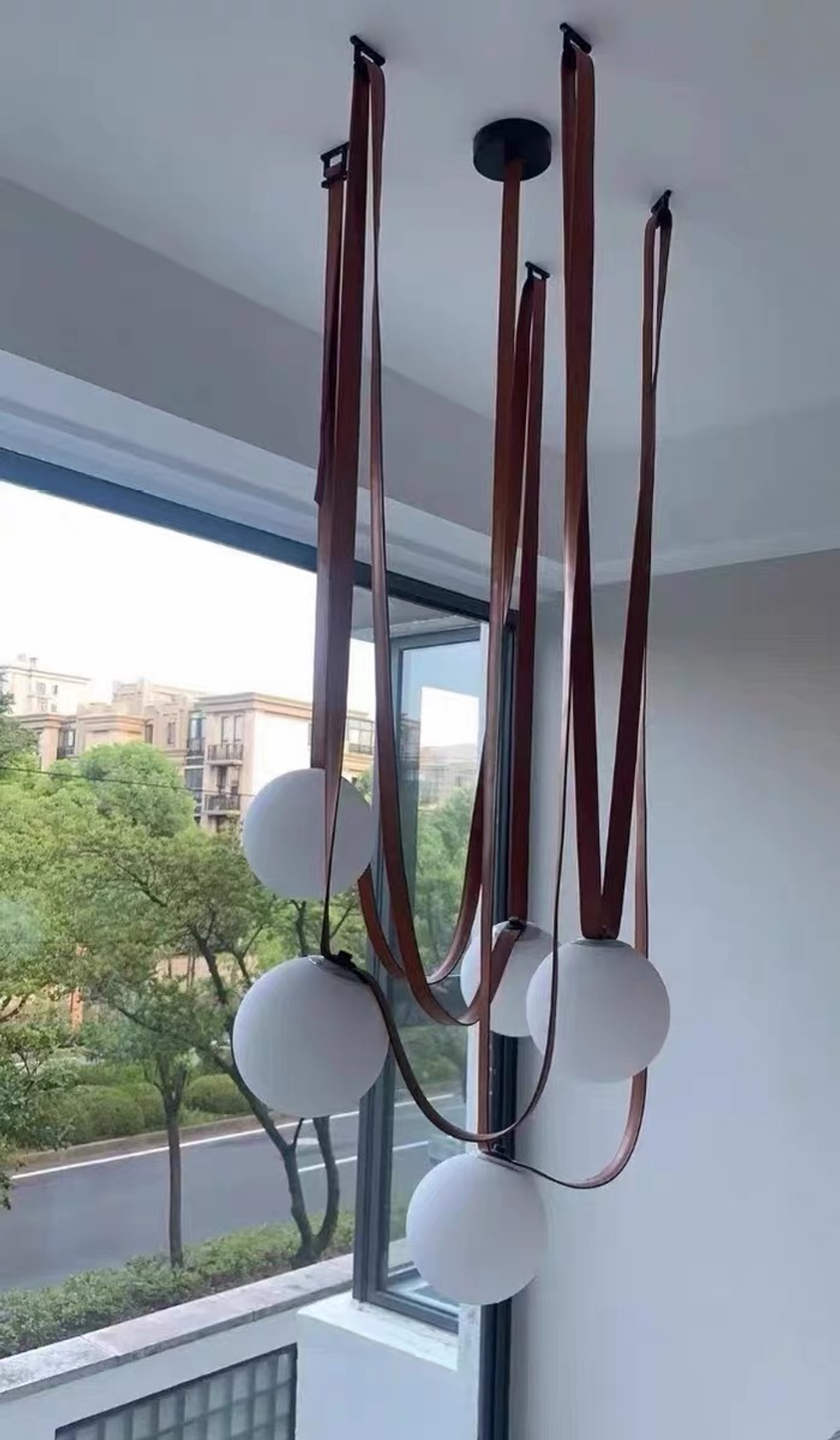 Pendant design lamp Plusminus Semispheres by Vibia (orange)