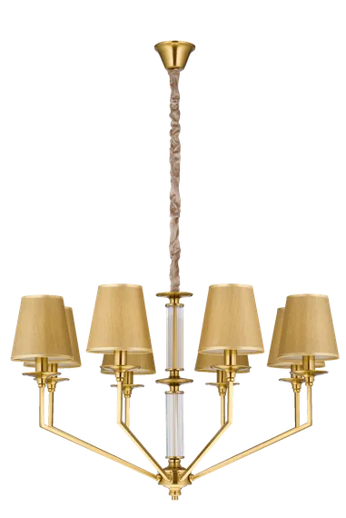 Люстра подвесная NewRgy 8669/8LT BRASS, 8×40 Вт, латунная
