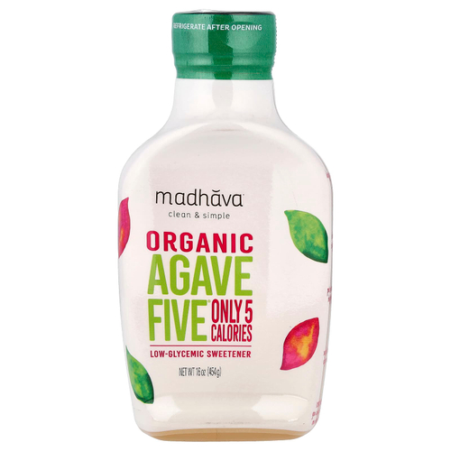 Madhava, Clean & Simple, Organic Agave Five®, подсластитель с низким гликемическим индексом, 454 г (16 унций)