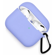Чехол для Airpods Pro 3 Gurdini прорезиненный soft touch c карабином Сиреневый
