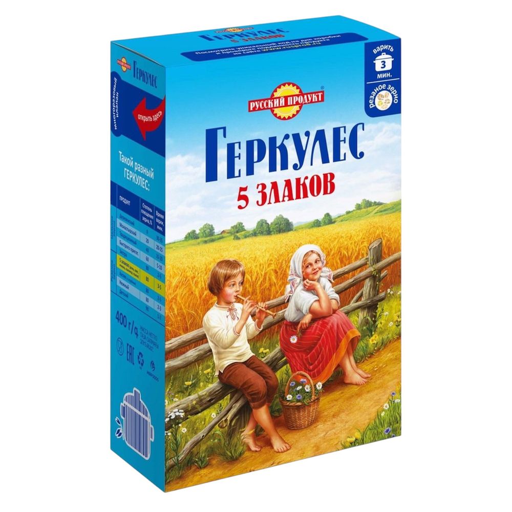 Геркулес Русский продукт 5 злаков 400г