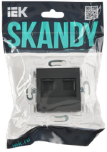 SKANDY Розетка компьютерная двойная RJ45 кат.5E SK-K03G графит IEK