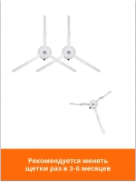 Комплект боковых щеток для Vacuum-Mop 2 Lite MJSTL, Vacuum-Mop 2 Pro MJST1SHW 8022402531 (9001754481)