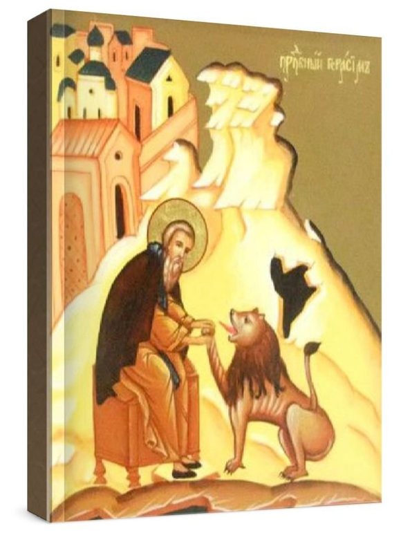Герасим Иорданский (рукописная икона)