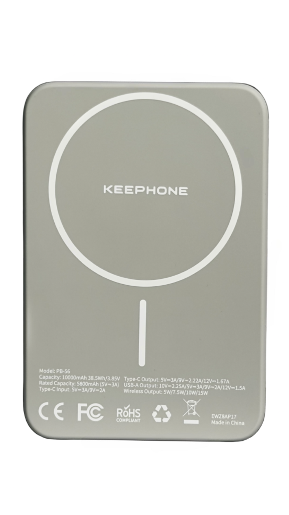 Powerbank магнитный с MagSafe Keephone Kavos Semi-Solid Battery 10000mAh коричневый