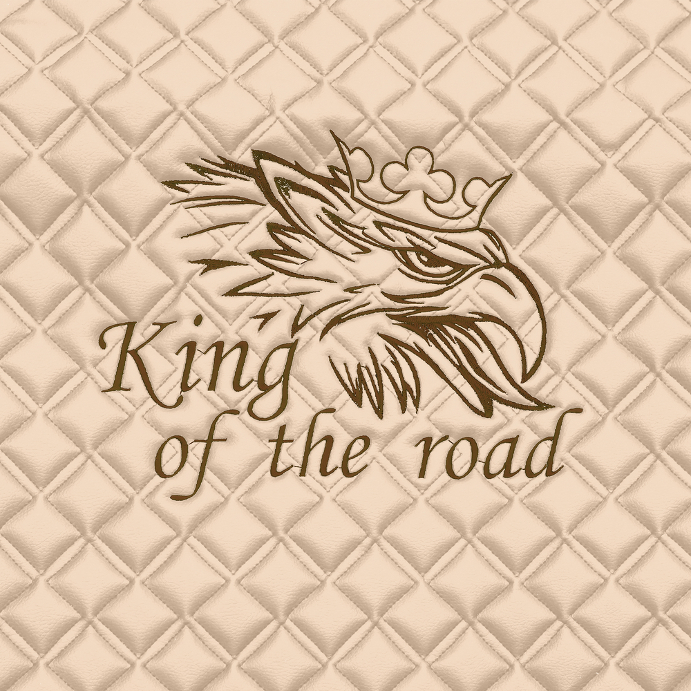 Ковры SCANIA 5 серии Р (автомат) (экокожа, бежевый, бежевый кант, коричневая вышивка)