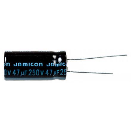 Конденсатор электролитический 250 В 47 мкФ "Jamicon" 12x24.5мм 105 град.