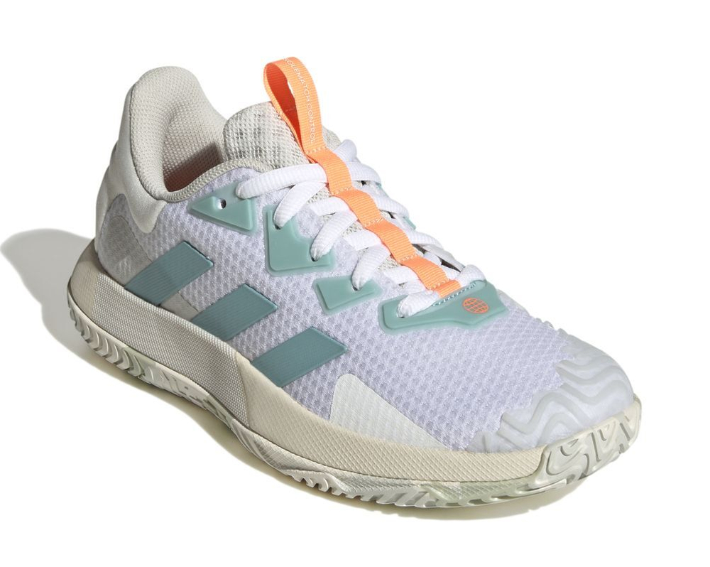 Женские Кроссовки теннисные Adidas Sole Match Control W - cloud white/mint ton/orbit grey