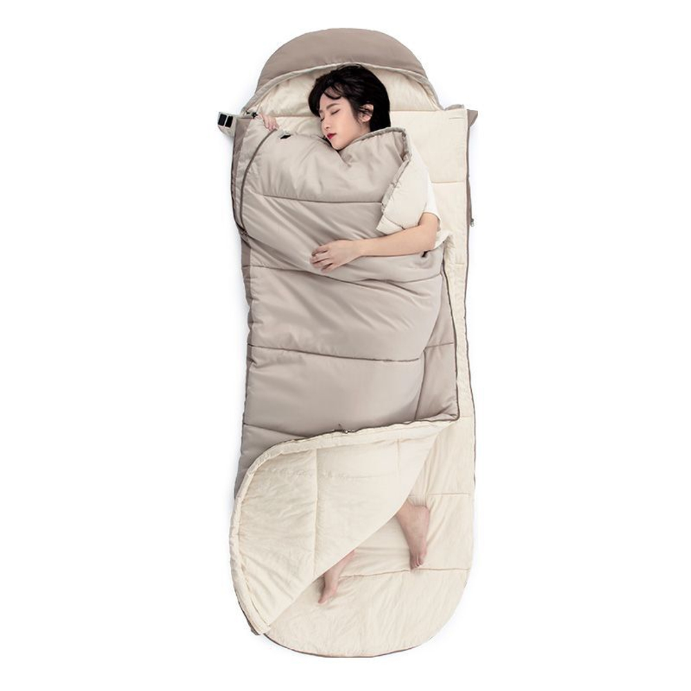 Спальный мешок Naturehike NH21MSD11 коричневый, молния слева, 6927595788295L