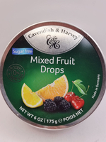 Леденцы Cavendish & Harvey Sugar Free Mixed Fruit Drops in Tin фруктово-ягодное ассорти без сахара 175 г (Германия)