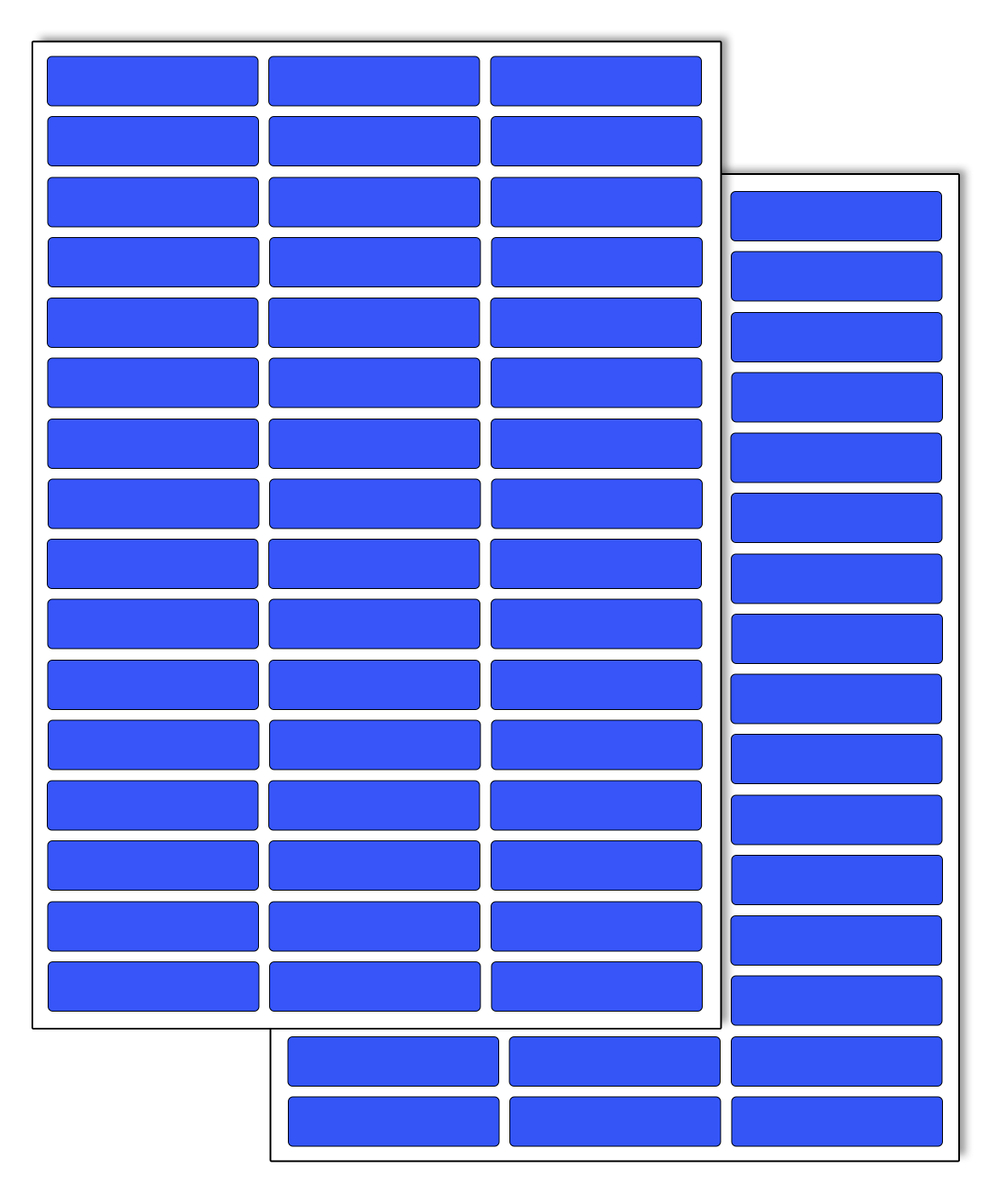 Светло-синие виниловые наклейки для маркировки Policomprint М13, 42х10 мм. 96 шт.