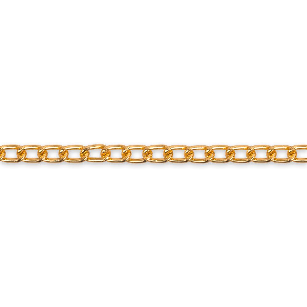 Цепь декоративная алюминий 5х3.1 мм, 25±0.5 метров, золото, Micron MA-03
