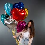 Шар (18"/46 см) Сердце, Светло-голубой 1 шт.