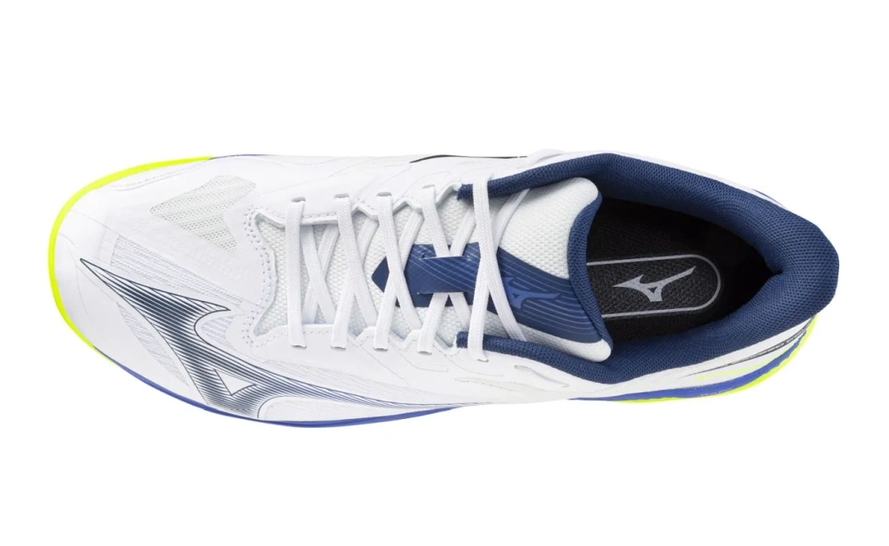 Теннисные кроссовки Mizuno Wave Exceed Court AC - white/dazzling blue/light yellow