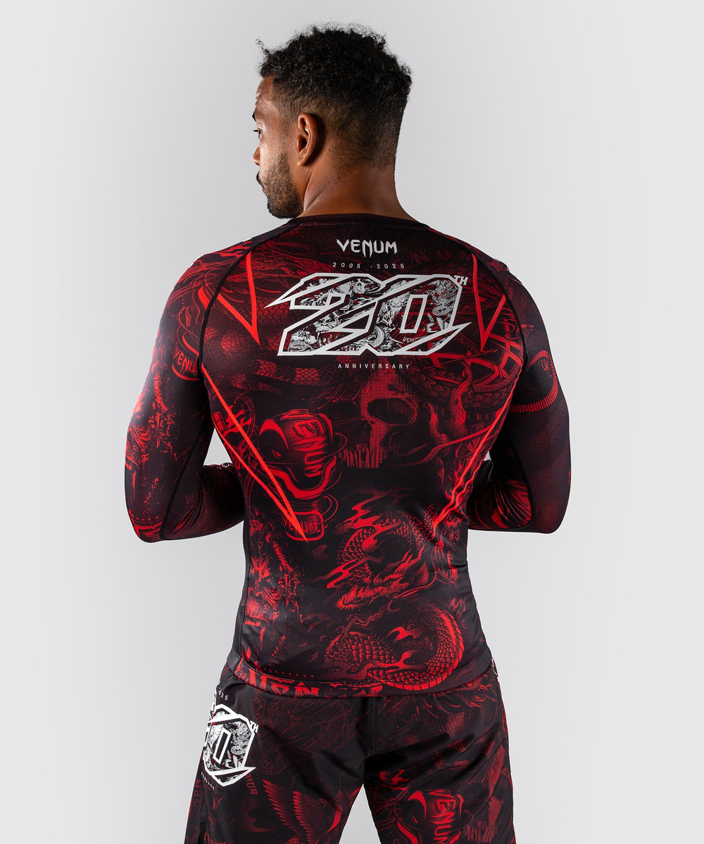 Рашгард Venum 20th Anniversary Black/Red L/S