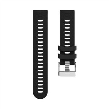 Ремешок Premium 20 мм силиконовый для Garmin Forerunner 55/245/645, Venu, Venu Sq, Venu 2 Plus, Vivoactive 3, Vivomove быстросъемный (Черный)