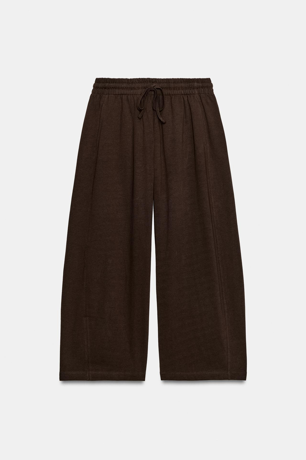 ZARA БРЮКИ ПРЯМОГО КРОЯ, КОРИЧНЕВЫЙ