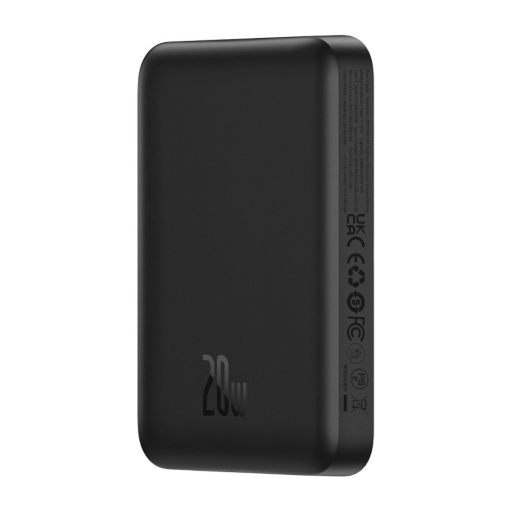 Powerbank с беспроводной зарядкой Baseus Magnetic Mini Air Slim 10000mAh 20W (P10059001113-00) черны